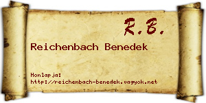 Reichenbach Benedek névjegykártya